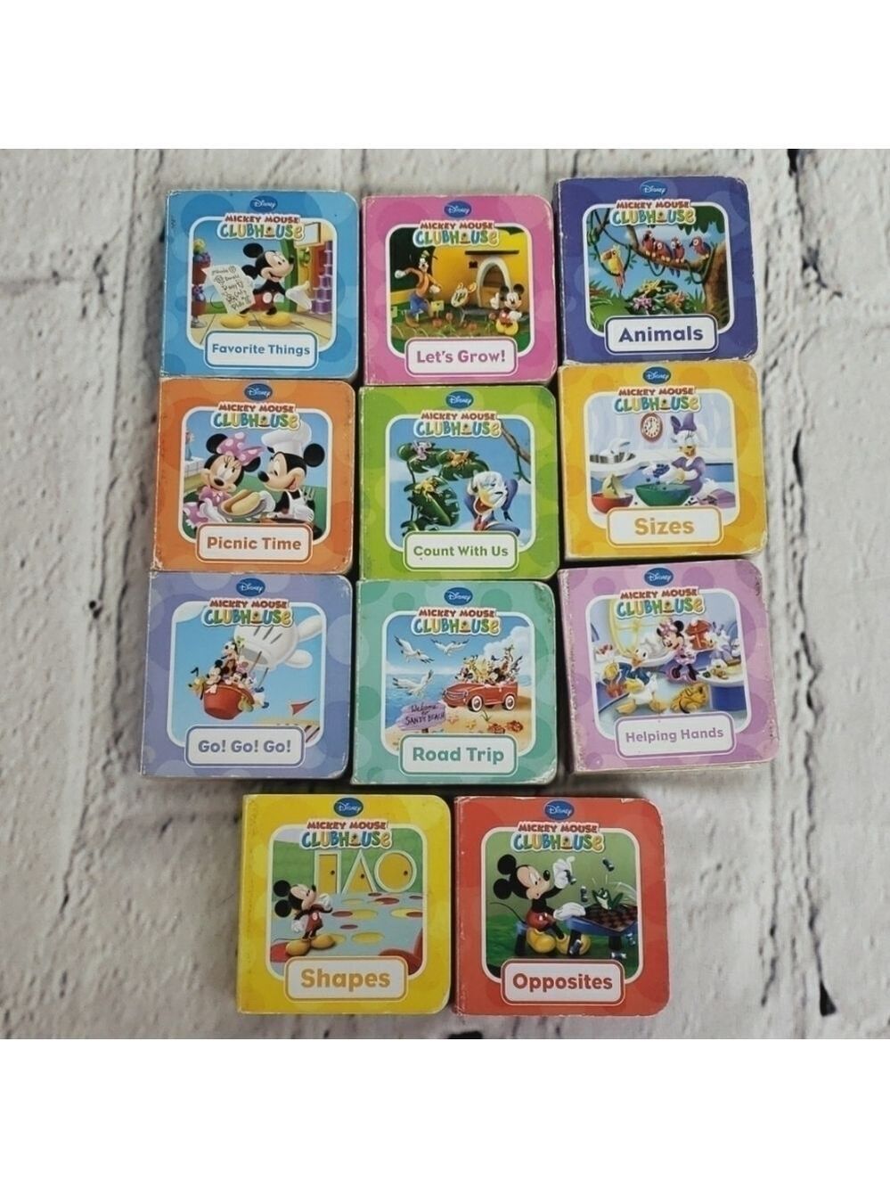 DISNEY Mickey Mouse Clubhouse Chubby First Baby Learning Book Set VGUC
